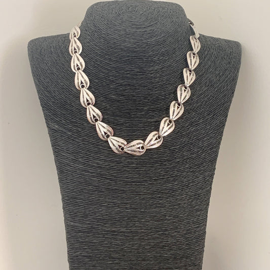 Vintage Sterling Silver Filigree Choker Style Necklace