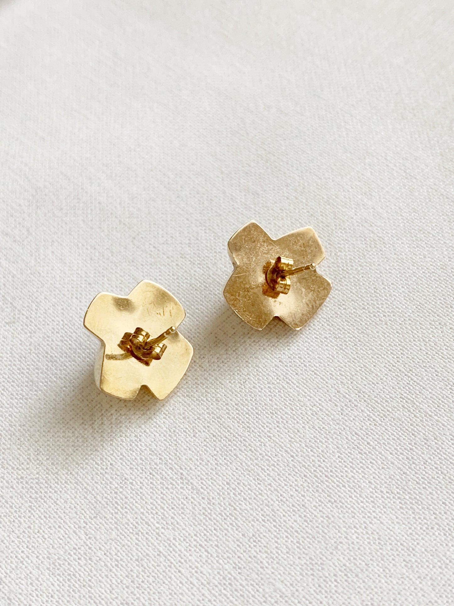 Vintage 9ct Gold Kiss Earrings Studs