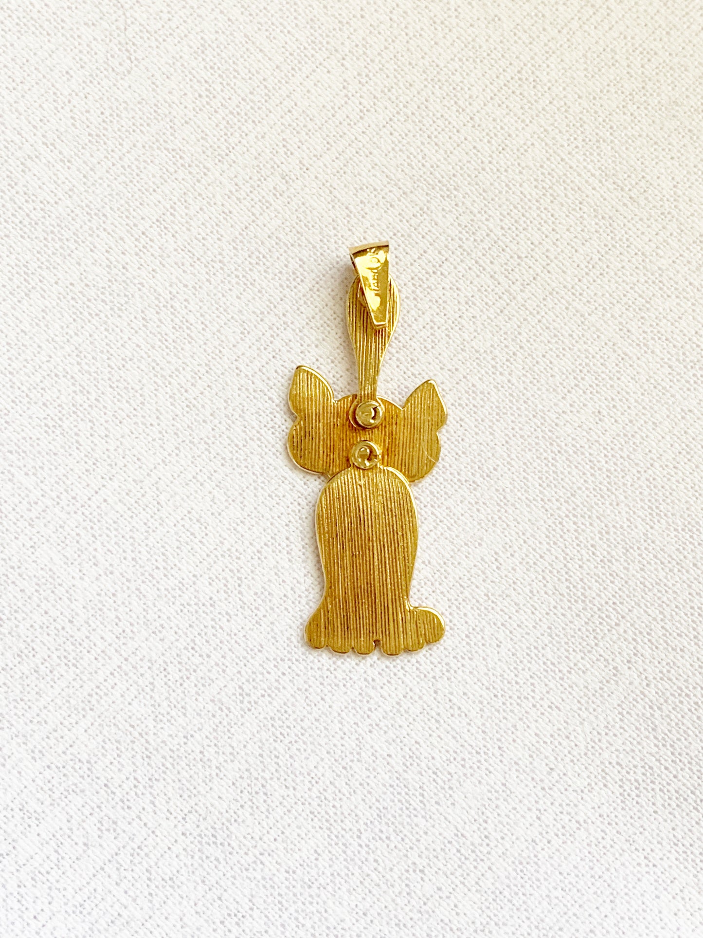 Vintage 9ct Gold Articulated Cat Pendant 1988