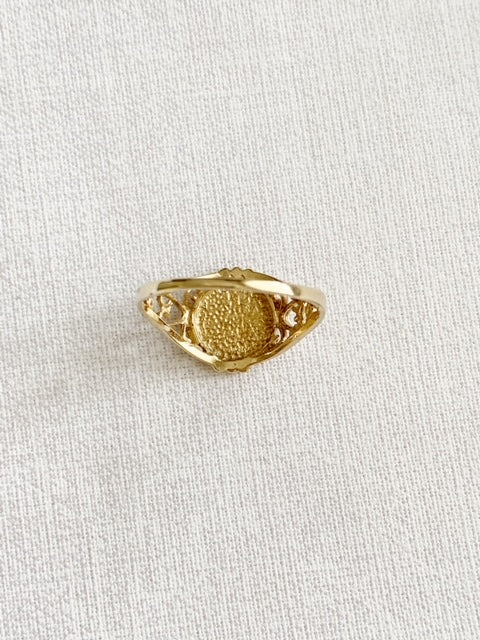 Vintage 9ct Gold Medallion Coin Ring