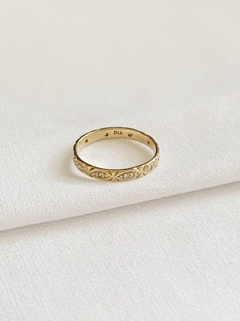 Vintage 9ct Gold Diamond Eternity Ring