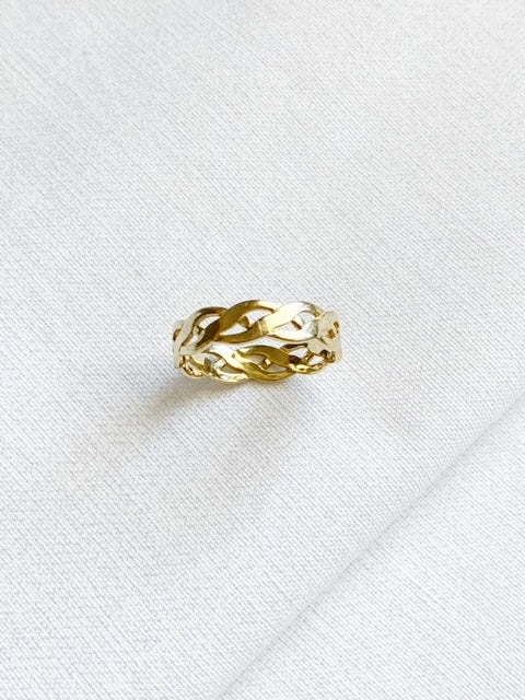 Vintage 9ct Gold Braided Ring