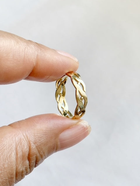 Vintage 9ct Gold Braided Ring
