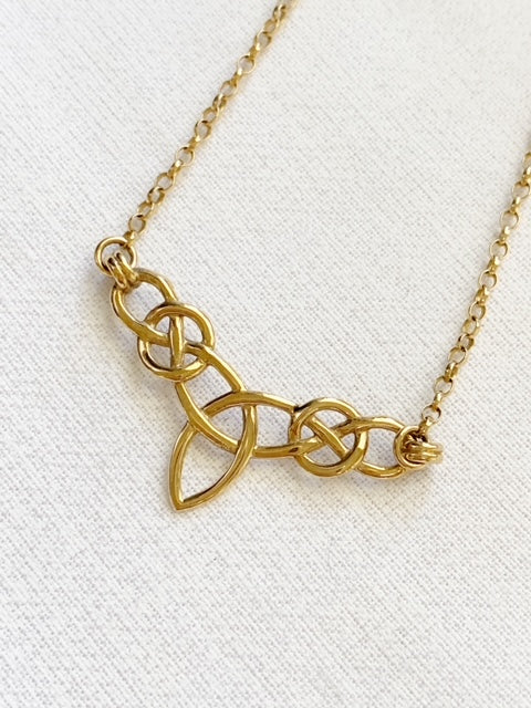 RARE Vintage 9ct Gold Celtic Knot Necklace