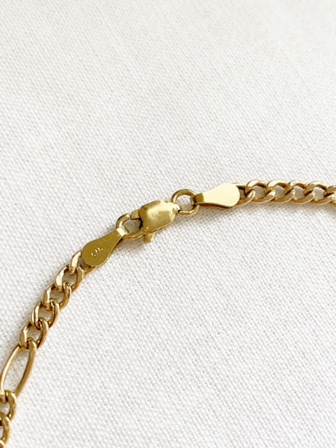 Vintage 9ct Gold ID Chain Link Bracelet 1947